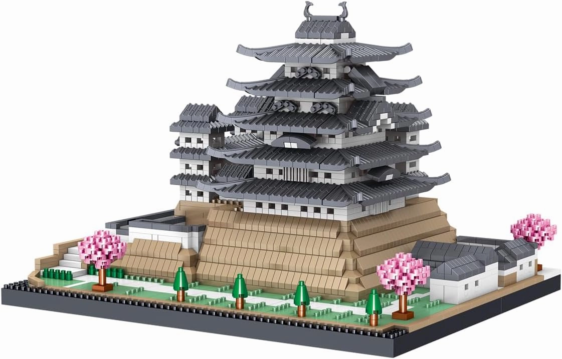 Architecture Himeji Castle Micro Building Blocks Set （3037PCS） Build and Display This Famous Japanese Buildings Model- Fun Gift for Kid and Adult