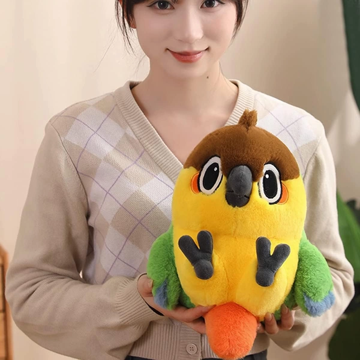ARELUX Soft Bird Plush Pillow Stuffed Animal,Cute Cuddle Parrot Hugging Pillow,Fuffly Doll Toys Adorable Sleeping Throw Pillow Plushie,Kawaii Home Decor Gifts for Kids Girls Boys…