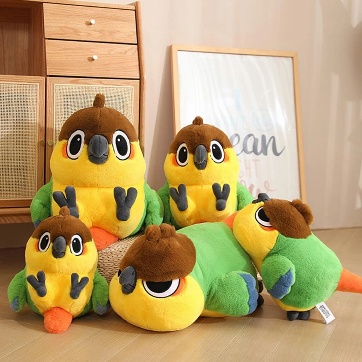 ARELUX Soft Bird Plush Pillow Stuffed Animal,Cute Cuddle Parrot Hugging Pillow,Fuffly Doll Toys Adorable Sleeping Throw Pillow Plushie,Kawaii Home Decor Gifts for Kids Girls Boys…