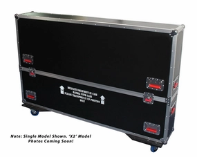 ATA Road Case with Casters for two 60" to 65" LCD/LED/Plasma Screen Monitors