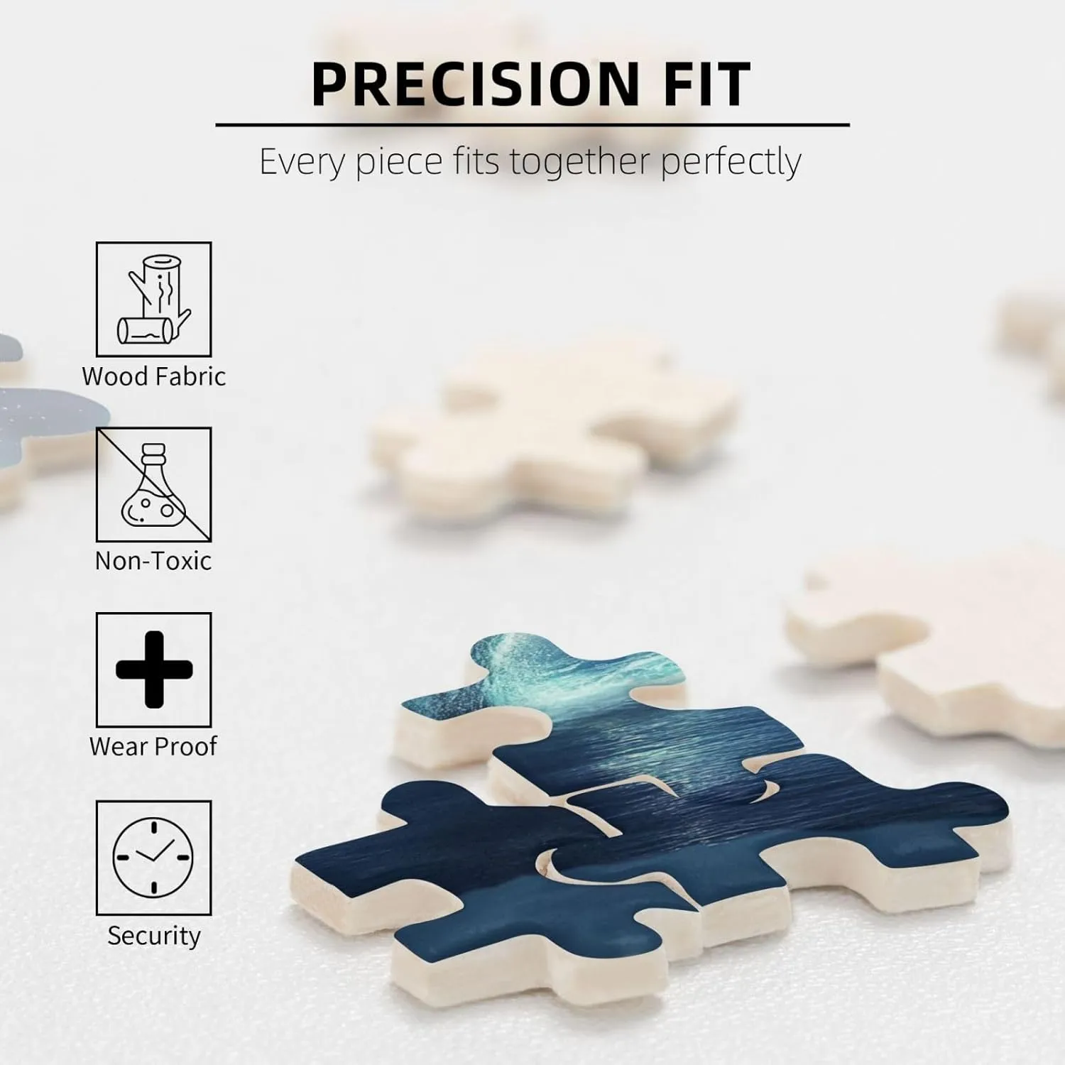 Aurora Jigsaw Puzzle 500 Pieces, Glacier Big Fish, Vibrant Design, Wooden Puzzle for Adults, Creative Games and Holiday Party Gift Artwork Wall Home Decor, Release Stress, Relax
