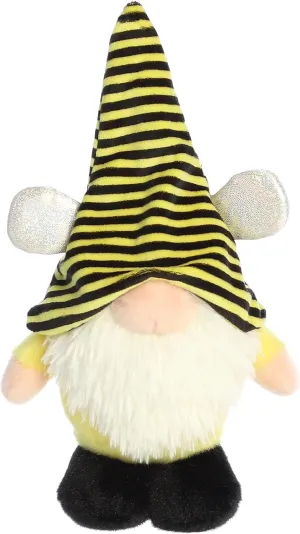 Aurora® Vibrant Spring The Gnomlinis™ Bee Gnome Stuffed Animal - Decorative Charm - Endless Fun - Yellow 7.5 Inches