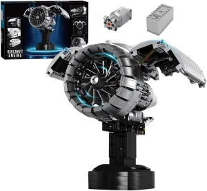 Aviation Turbofan Engine Building Blocks Kit-1813 Pieces Turbo Aircraft Engine Building Sets, Creative STEM Toys Engine Building Kit for Adults