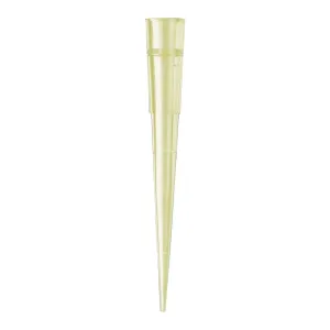 Axygen TE-204-Y-L-R-S Polypropylene Maxymum Recovery Eppendorf-Style Graduated Pipet Tip, Sterile, Rack Pack, 200µL Capacity (Case of 4800)