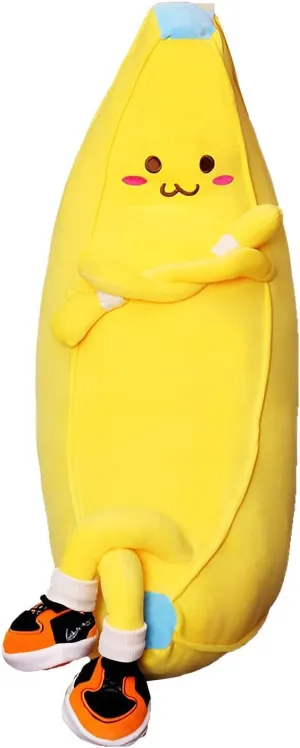 Bananaplush Stuffed Animal Cute Fruit Plushie Hugging Pillow Long Plush Toys Sleeping Doll Gift for Birthday, Valentine, Christmas