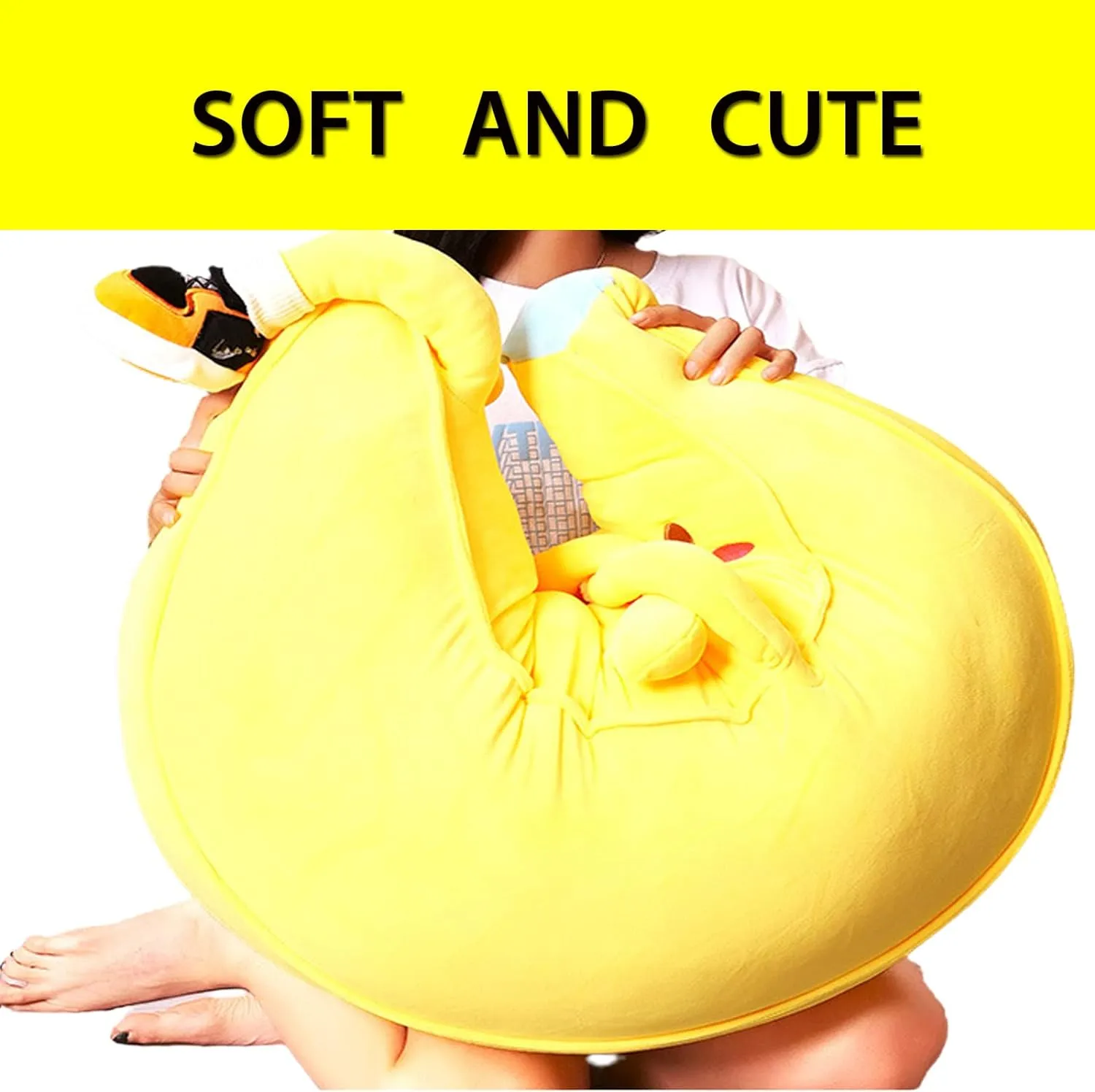 Bananaplush Stuffed Animal Cute Fruit Plushie Hugging Pillow Long Plush Toys Sleeping Doll Gift for Birthday, Valentine, Christmas