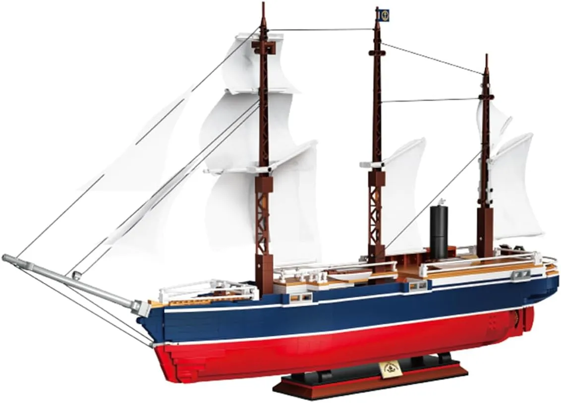 BDYDT Steam Sailboat Set Endurance Steam Sailor Mini Building Blocks Set（1687PCS） Building Set Model Toys Gifts for Kid and Adult，Interesting Gifts for Ship Enthusiasts