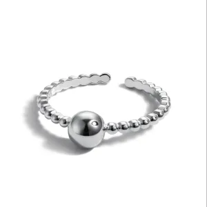 Beaded Ball Adjustable Ring