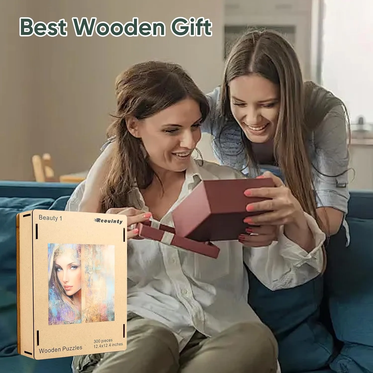 Beauty Bohemia Puzzles for Adults 500pcs, Wooden Jigsaw Puzzles,Wooden Jigsaw Puzzles,Irregular Wood Puzzles Creative Gift for Adults and Kids Family Game(15.9 x 15.9 in)