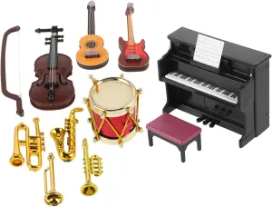 BESPORTBLE 1 Set Doll House Miniature Musical Instrument Realistic Mini Decor for Landscaping Lovely Accessories for Dollhouse Scenes Compact Lightweight Musical Props