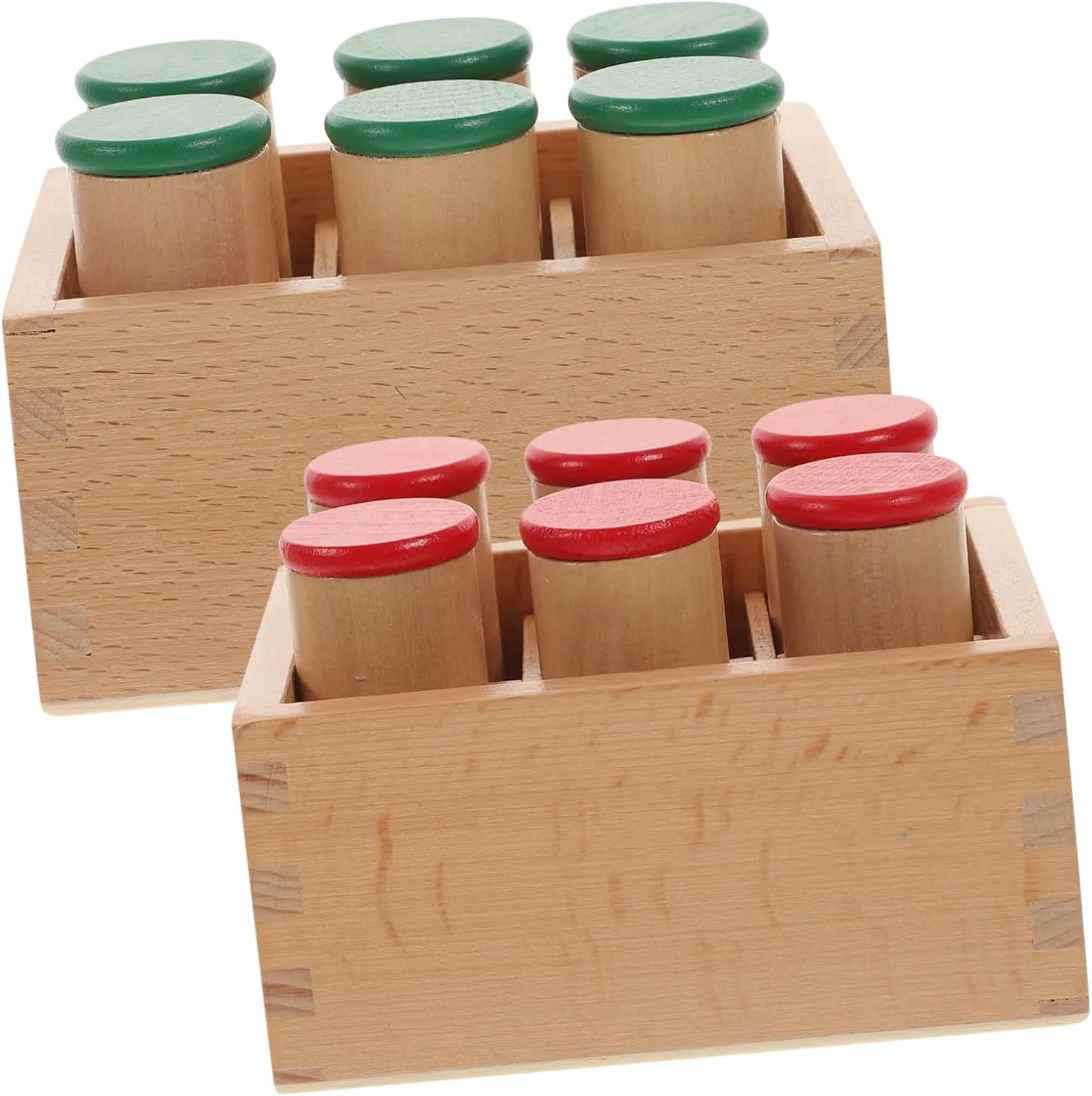 BESPORTBLE 1 Set Montessori Sound Shaking Box Educational for Enhances Concentration and Auditory Skills Smooth Surface Design for Sensory Play and Music Exploration