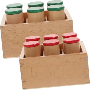 BESPORTBLE 1 Set Montessori Sound Shaking Box Educational for Enhances Concentration and Auditory Skills Smooth Surface Design for Sensory Play and Music Exploration