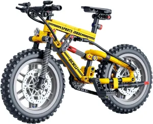 Bicycle Building Blocks, Mountain Bike Model Build Set, 1:6 Scale High Simulation Bike Building Kit STEM Education Toy Gift for 6-12 Years Old Boys Girls or Adult (240 Pcs)