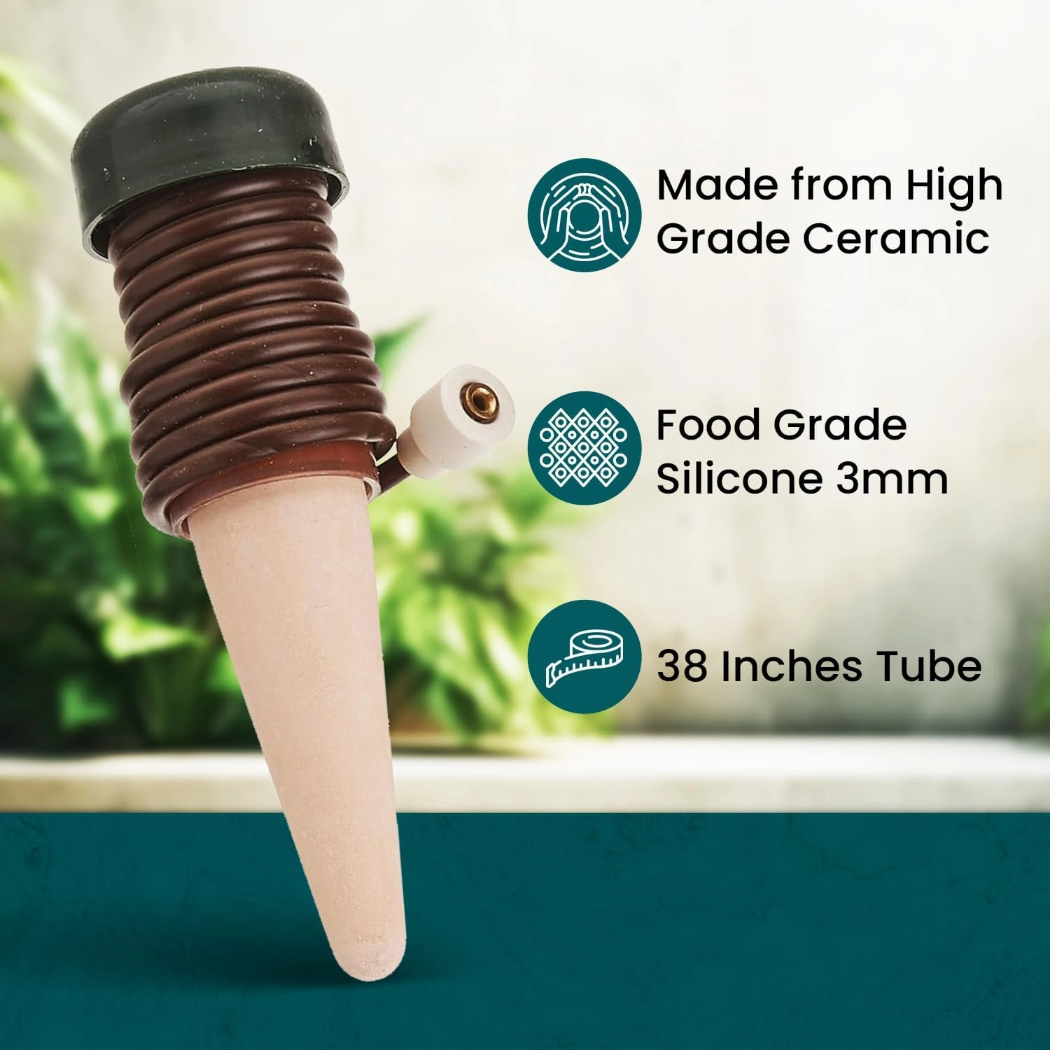 Blumat Classic Plant Watering Stakes - Self-Watering Insert for Indoor and Outdoor Plants - Automatic Slow Release Irrigation System for Potted Plants - Houseplant Care Device (6 Packs)