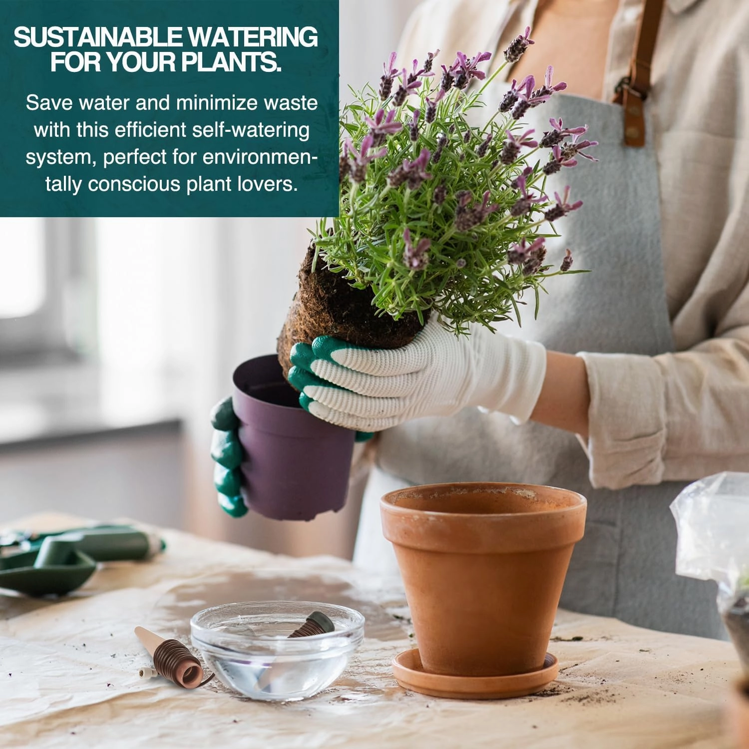 Blumat Classic Plant Watering Stakes - Self-Watering Insert for Indoor and Outdoor Plants - Automatic Slow Release Irrigation System for Potted Plants - Houseplant Care Device (6 Packs)