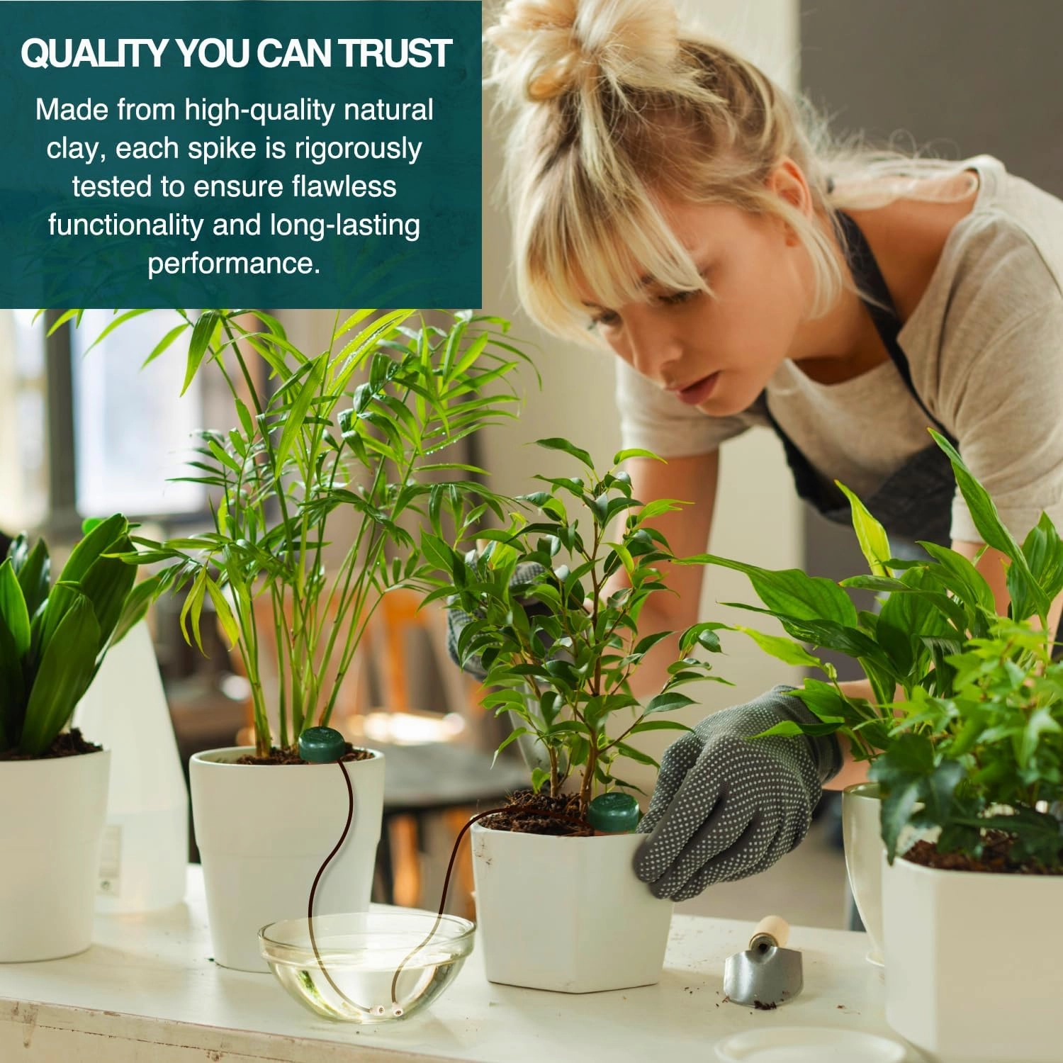 Blumat Classic Plant Watering Stakes - Self-Watering Insert for Indoor and Outdoor Plants - Automatic Slow Release Irrigation System for Potted Plants - Houseplant Care Device (6 Packs)