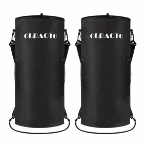 Boat Trash Can 2 Packs - 1200D 100% Odor & Leak Resistant Trash Bag With 6 Clips and 2 Side Pockets - Reusable Garbage Can for Pontoon Accessories - Compatible With 10-13 Gal Garbage