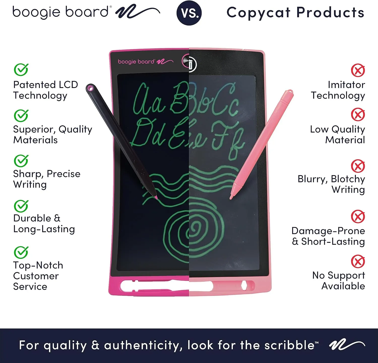 Boogie Board Jot Reusable Writing Tablet for Adults, 8.5 Digital Notebook with Instant Erase, Digital Notepad with Magnets, Note Taking Tablet for Work or School, Teal