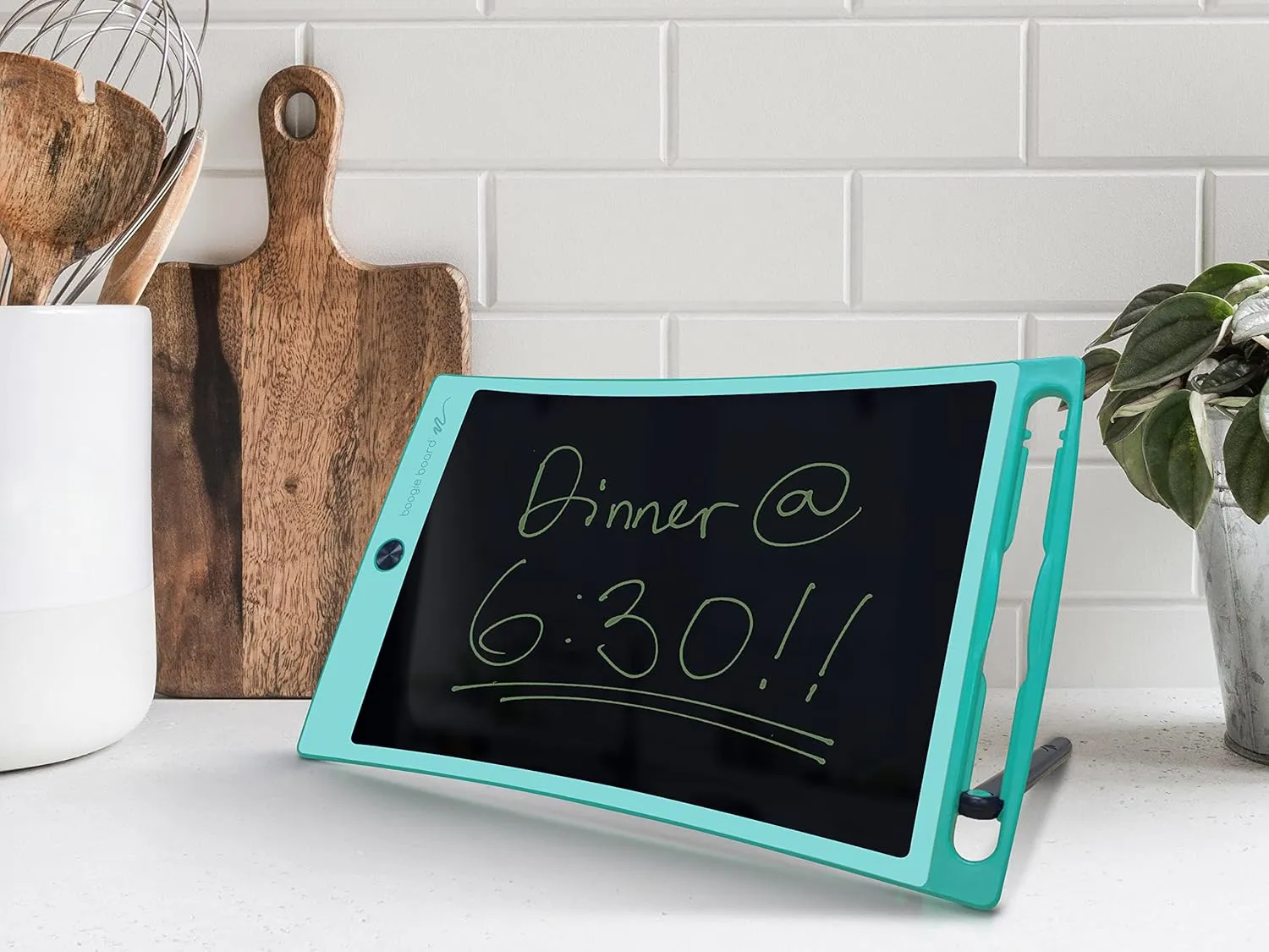 Boogie Board Jot Reusable Writing Tablet for Adults, 8.5 Digital Notebook with Instant Erase, Digital Notepad with Magnets, Note Taking Tablet for Work or School, Teal
