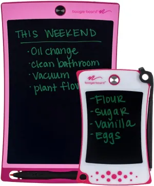 Boogie Board Jot Starter Kit with Reusable Writing Tablet (8.5 in) and Pocket Notepad (4.5 in), Flamingo Pink