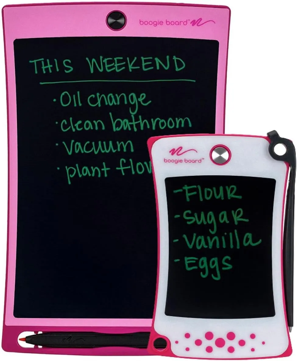 Boogie Board Jot Starter Kit with Reusable Writing Tablet (8.5 in) and Pocket Notepad (4.5 in), Flamingo Pink