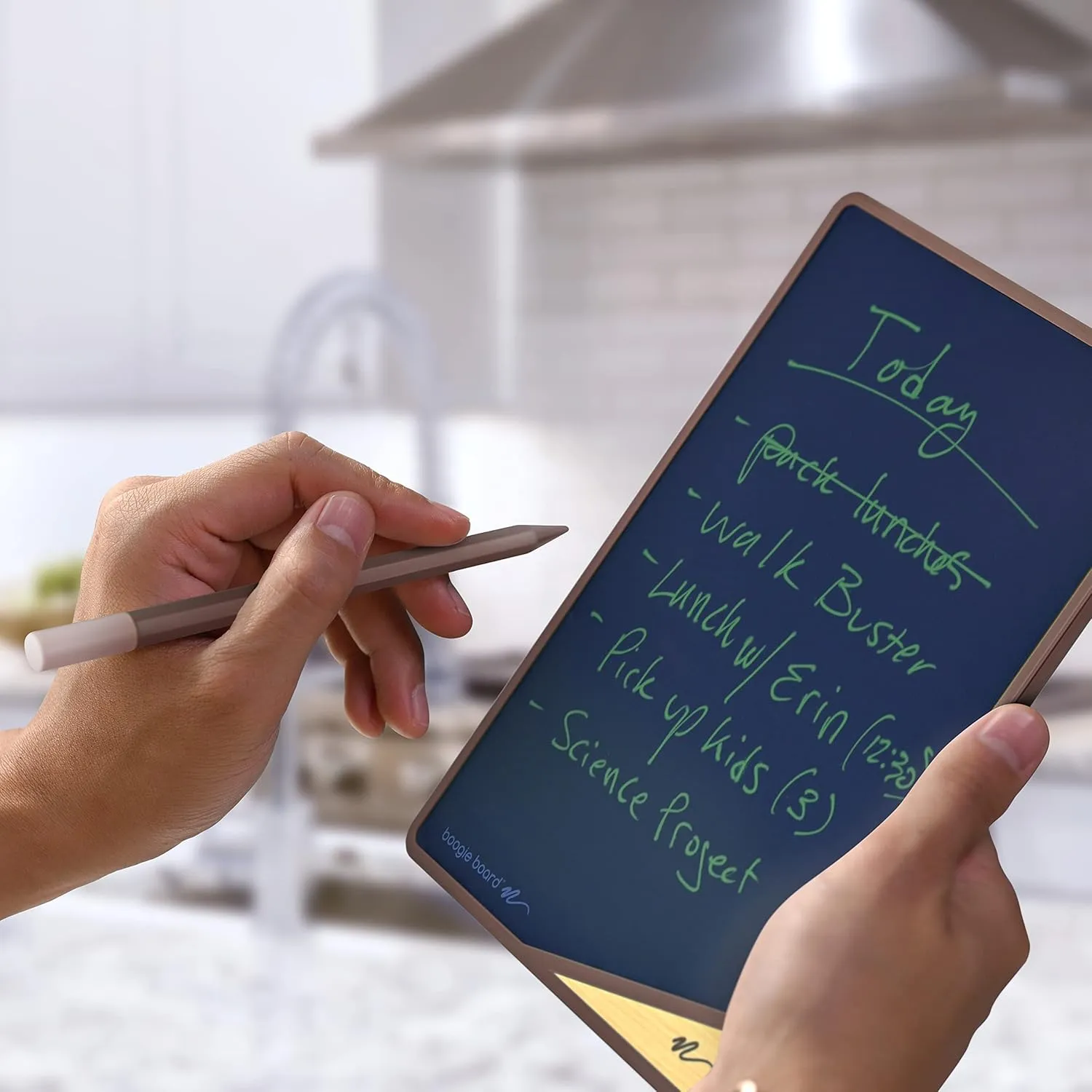 Boogie Board VersaBoard Authentic Reusable Home & Office Organization Notepad with 8.5” LCD Writing Tablet, VersaPencil Stylus, Instant Erase & Built-in Magnet & Portrait/Landscape Kickstand (Red)