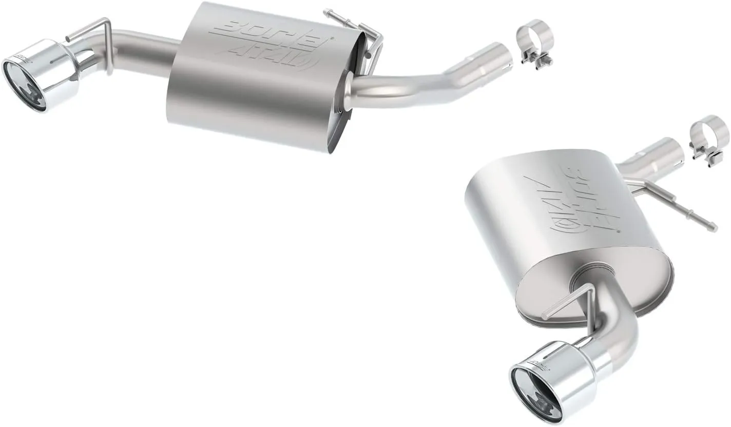 BORLA 11929 Axle-Back Performance Exhaust System for 2016-2023 Chevrolet Camaro LT 3.6L V6 Automatic/Manual Transmission Single Split Rear Exit WITHOUT Dual Mode Exhaust (NPP) Valves.