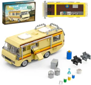 Breaking Bad Car RV Building Blocks, Creative House Van Building Bricks Kit Model for Gifts, Educational DIY Building Set Toy for Children and Adult