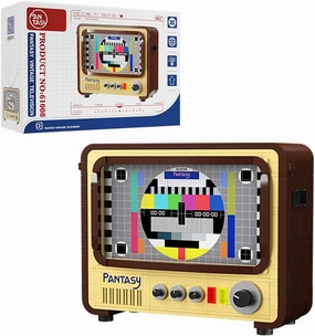 BRICKKK Retro TV Building Kit Vintage Television Model, DIY Construction Set for Home & Office Décor, Collectible Display Unique Gift for Adults & Teens