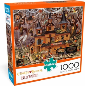 Buffalo Games - Charles Wysocki - Trick or Treat Hotel - 1000 Piece Jigsaw Puzzle