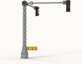 Building Toys 2 Lane Main Road Traffic Light City Town Village Street Stop Sign Bus Stop Post Box Road Sign Compatible with All Major Brick Brands Educational Toy Ages 4  1:64 Scale (2 Lane)