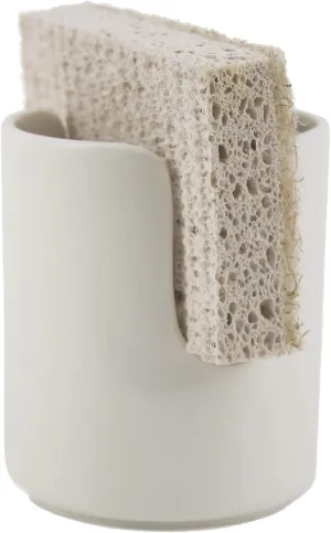 Ceramic Dish Sponge Holder for Kitchen Sink Dishwasher Safe Farmhouse Elegant Cute Sturdy