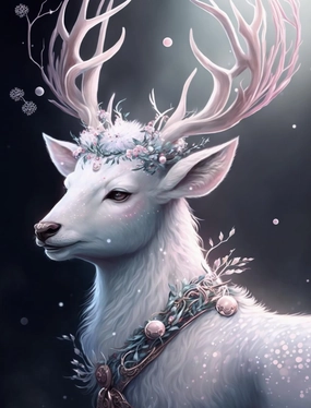 Challenging Puzzle 1000 Pieces for Adult - Jigsaw Puzzles，Funny Wooden Puzzle, Toys Fantasy White Deer Puzzles，Jigsaw Puzzle Intellectual Educational Toys