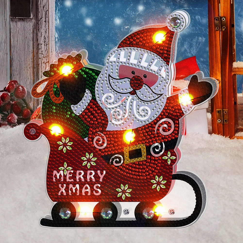 Christmas-Night Light DIY Diamond Art Lamp
