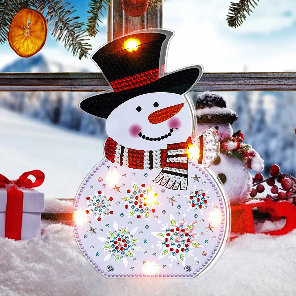 Christmas-Night Light DIY Diamond Art Lamp