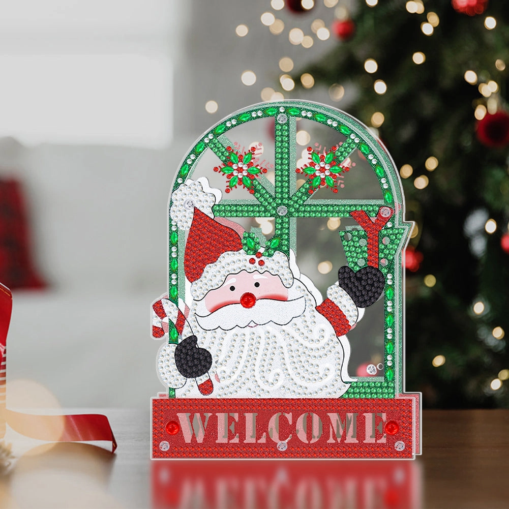 Christmas-Night Light DIY Diamond Art Lamp