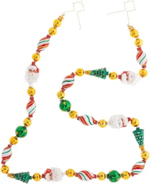 Christopher Radko Hand-Crafted European Glass Christmas Decorative Garland Grandeur, 3 Feet Long