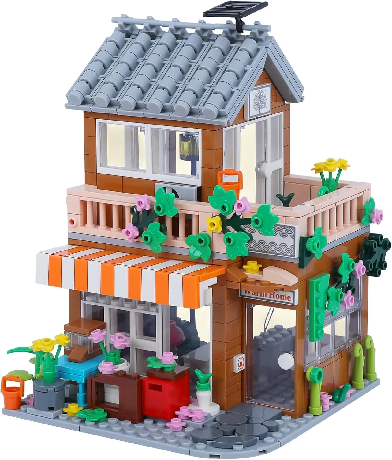 City Garden Hotel Building Blocks Toy Set, Creative City Street House Construction Building Toy Gift for Kids Boys Girls