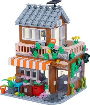 City Garden Hotel Building Blocks Toy Set, Creative City Street House Construction Building Toy Gift for Kids Boys Girls