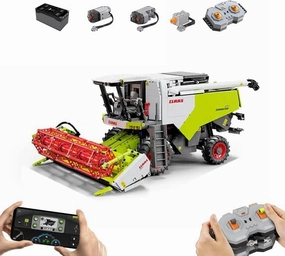CLAAS Dominator 370 Tractor Harvester Building Block Kits,1:17Scale Heavy-Duty Construction Vehicle Clamping Truck Farm Block Set for Adults and Boys Girls 14 (4567 Pieces)