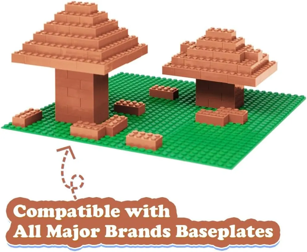 Classic Building Bricks, 200 Piece 2x4 Building Blocks STEM Creative Building Toys, 100% Compatible with All Major Brands, Building Bricks Play Set for Kids Age 3  (Flannel Brown)