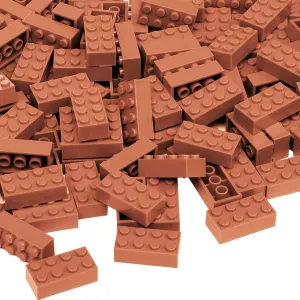 Classic Building Bricks, 200 Piece 2x4 Building Blocks STEM Creative Building Toys, 100% Compatible with All Major Brands, Building Bricks Play Set for Kids Age 3  (Flannel Brown)