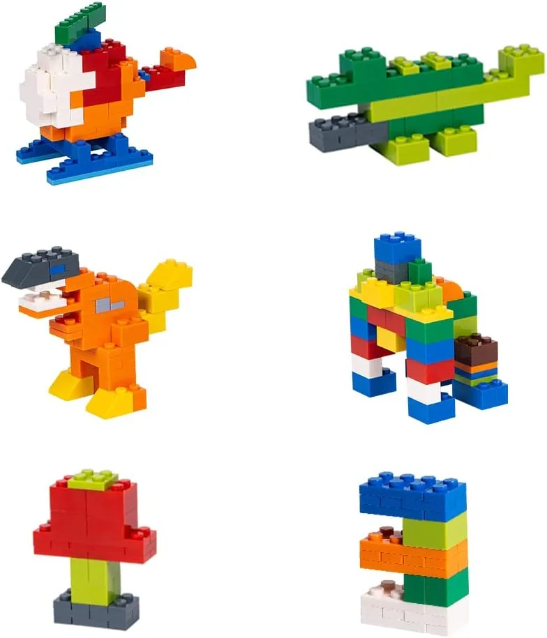 Classic Building Bricks Set, 500 Pieces Basic Building Blocks, STEM Creative Compatible with All Major Brands, Ideal Educational Toy for Kids Teens