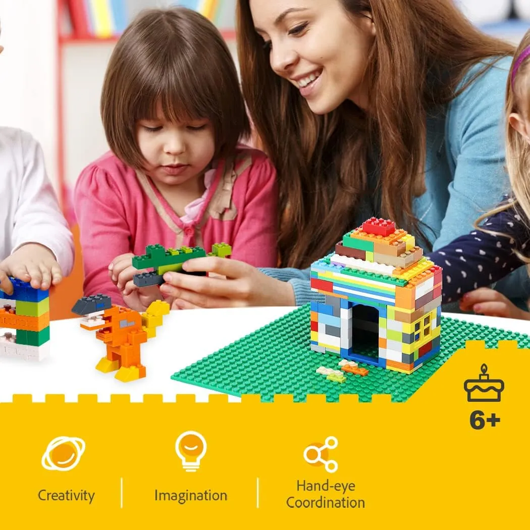 Classic Building Bricks Set, 500 Pieces Basic Building Blocks, STEM Creative Compatible with All Major Brands, Ideal Educational Toy for Kids Teens