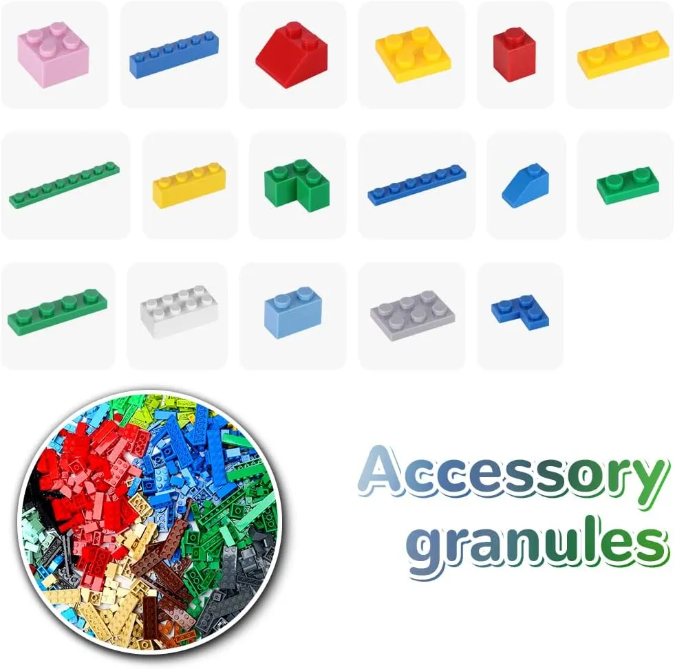 Classic Building Bricks Set, 500 Pieces Basic Building Blocks, STEM Creative Compatible with All Major Brands, Ideal Educational Toy for Kids Teens