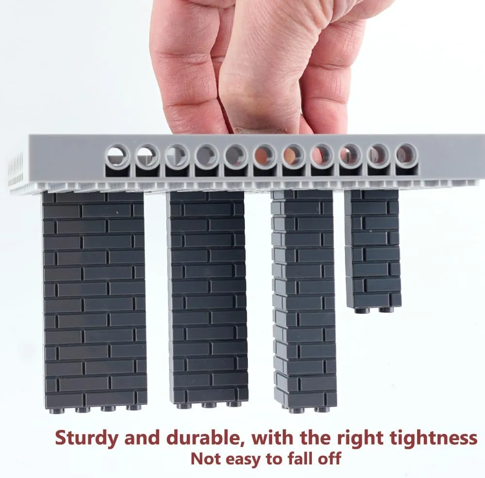Classic Masonry Profile Bricks Pieces: 340 PCS Wall Accessories Building Block Parts Sets(Dark Gray)