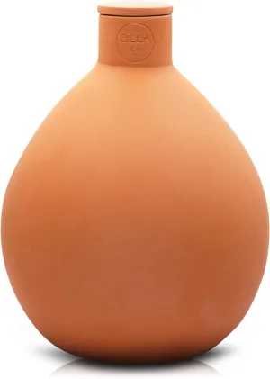 Classic Olla Watering Pot with Lid - Terracotta Self Watering Irrigation up to 3 ft in Diameter for Gardens, Raised Beds, and Large Pots - Vacation Friendly - Large