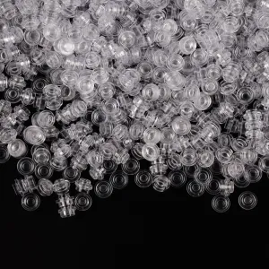 Clear Bricks Bulk Pieces Accessories - 1X1 Round Plates Studs Dots Basic Classic Building Block, Pixel Arts Creative Play Set Transparent 1500pcs
