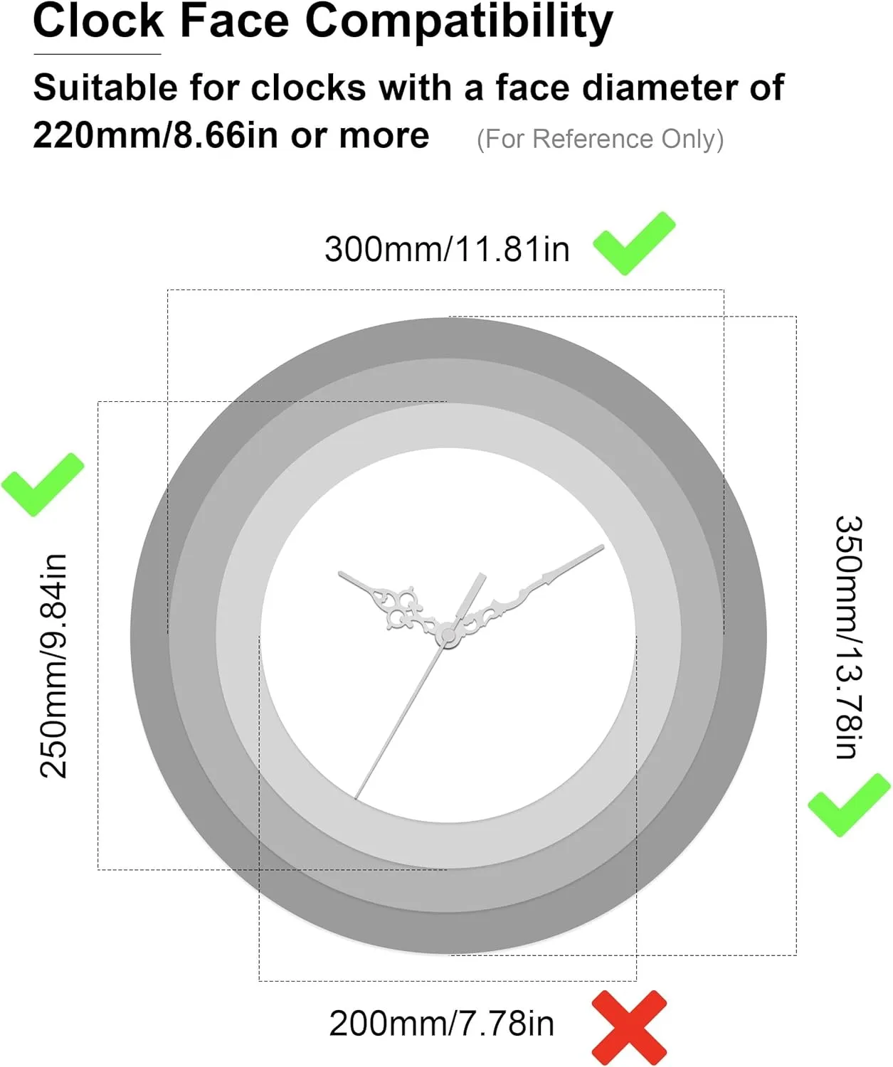 Clock Hands and Motor Kit White Rustic Handles 8 Set 23mm/0.91in Thread Length Extra Long Shaft Mechanisms 3 Sets Movement Battery Operated Timezone Clocks Motors Mechanism Replacement Hardware