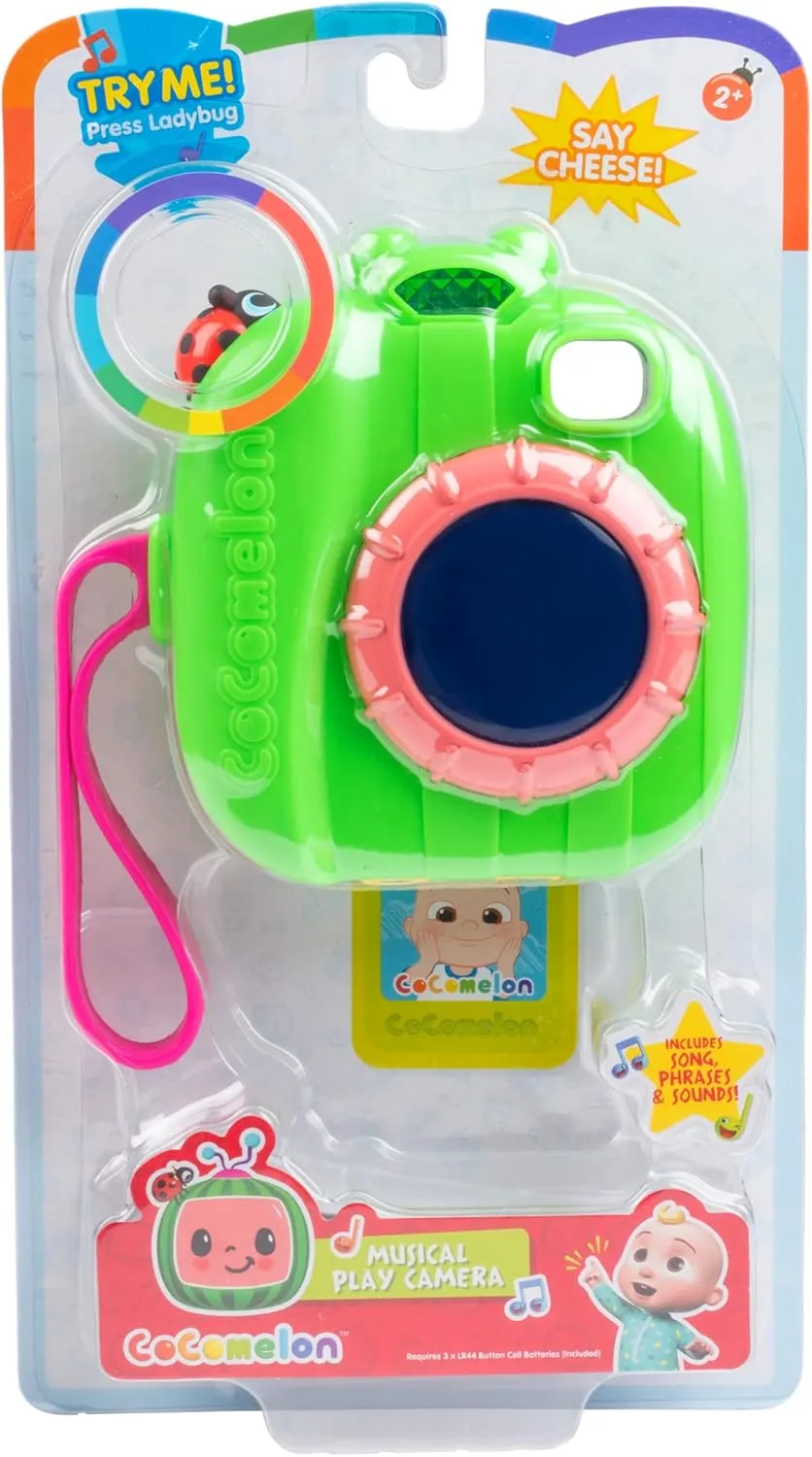CoComelon Musical Cell Phone & Camera 2-Pack - Interactive Pretend Tech Learning Toy w/ Lights, Sounds & Music - Officially Licensed - Gift for Preschoolers and Kids - 2 